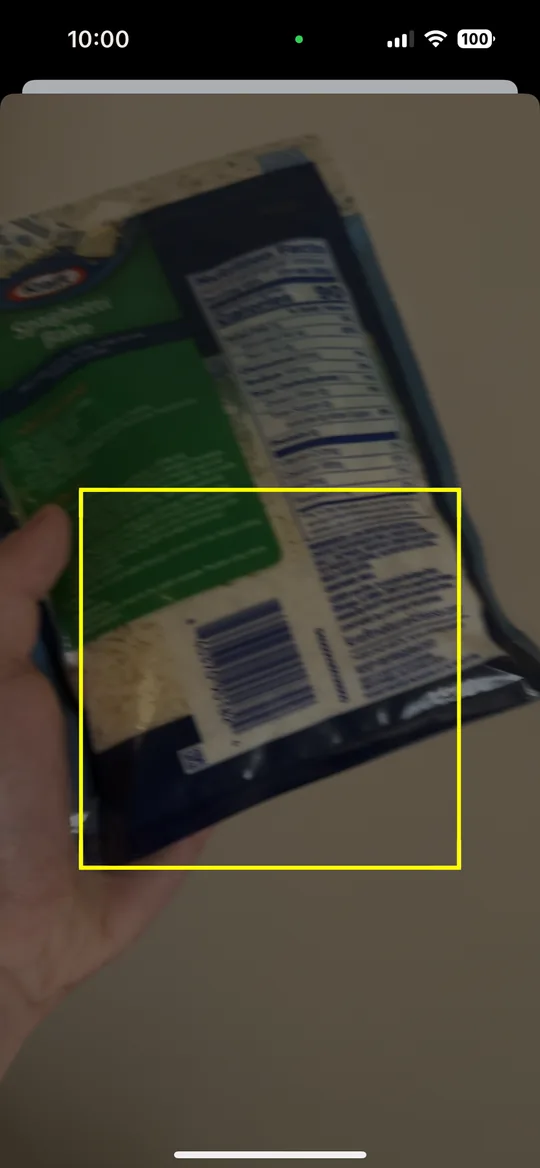 Scan a barcode or photograph a shelf